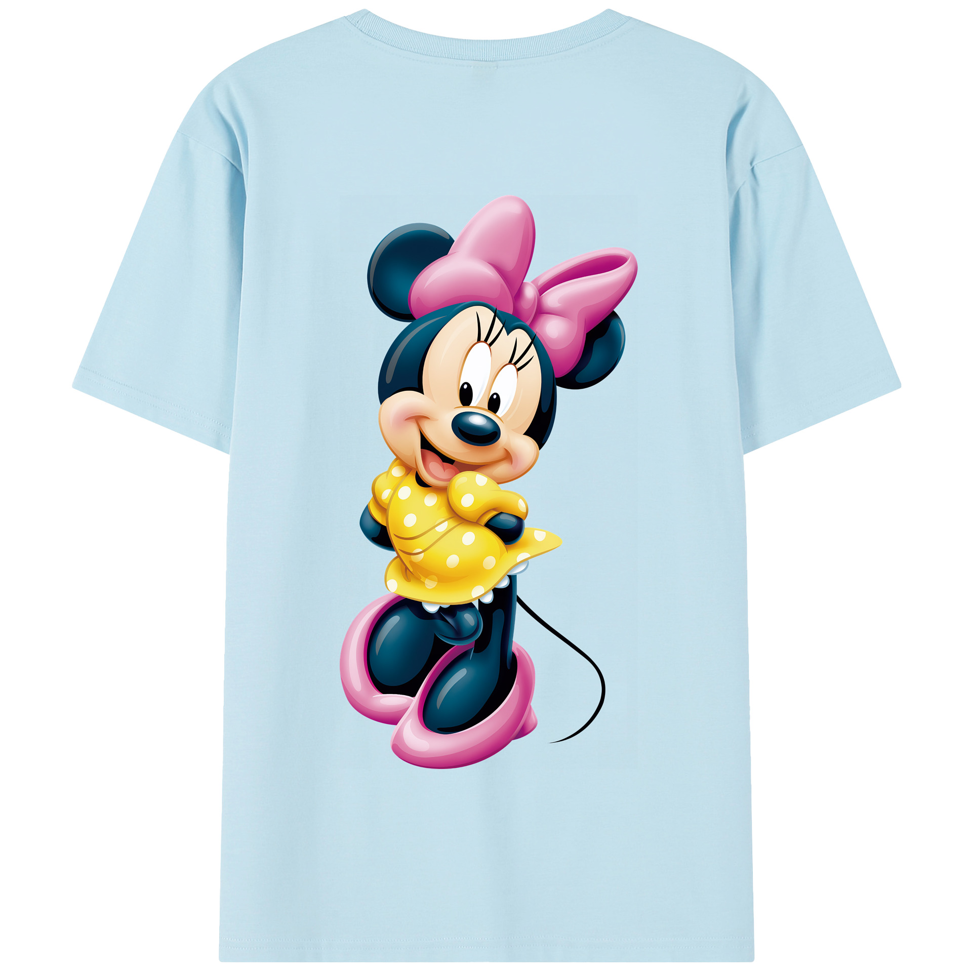 （画像用） ミッキーマウス Mickey Mouse 綿100％半袖Tシャツ（背面プリント）